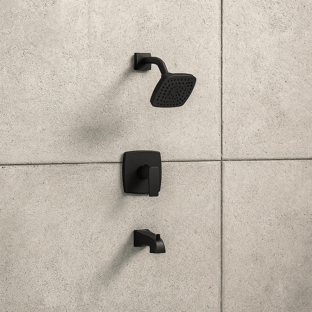 Rubicon 8 in Widespread 2 Handle Bathroom Faucet in Matte Black Valve Included K R76216 4D BL/311871506