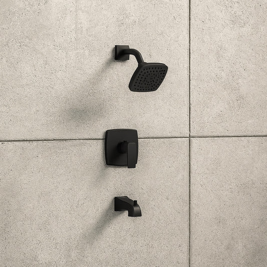 Rubicon 8 in Widespread 2 Handle Bathroom Faucet in Matte Black Valve Included K R76216 4D BL/311871506