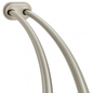 Zenna Home Rustproof 72 in. High-Grade Stainless Steel Dual Mount Double Curved Shower Rod in Brushed Nickel