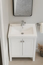 Swiss Madison 24 in. Ceramic Vanity Top with 3-Faucet Holes with White Basin