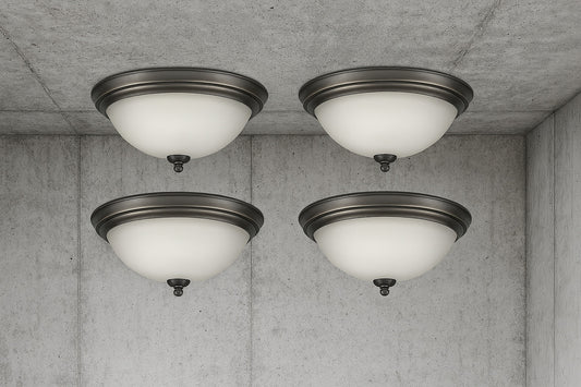 13 in 2 Light Oil Rubbed Bronze Flush Mount 4 Pack EFG8012A ORB 4P