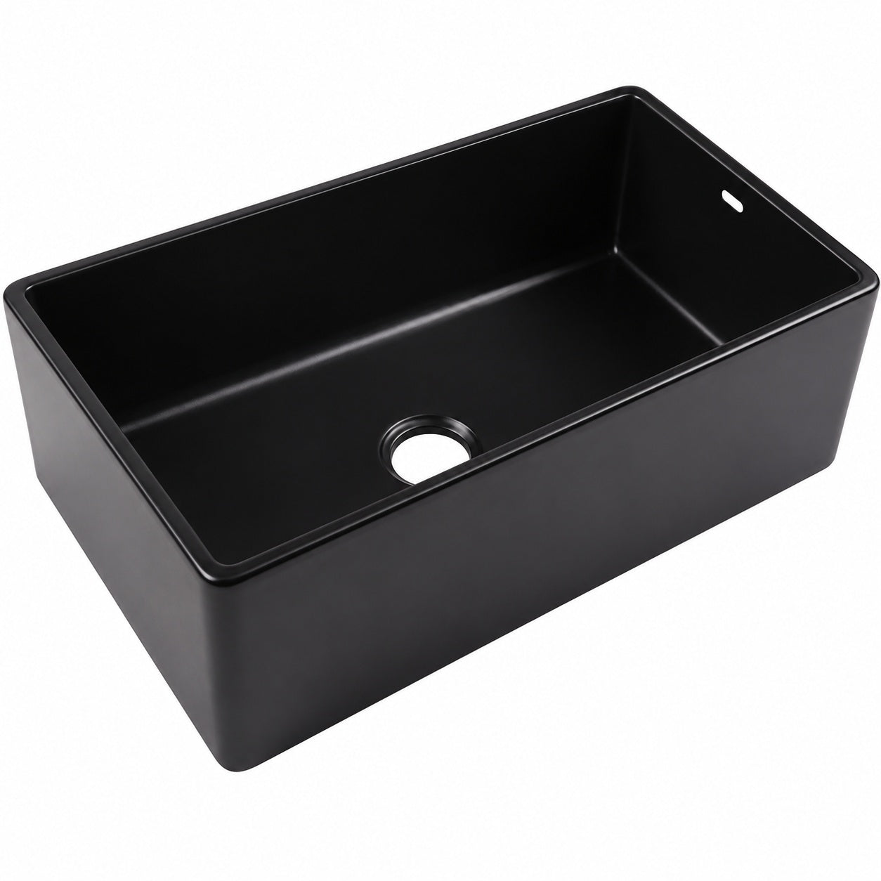 SINKOLOGY Bradstreet II 30 in Farmhouse Apron Front Undermount Single Bowl Matte Black Fireclay Kitchen Sink