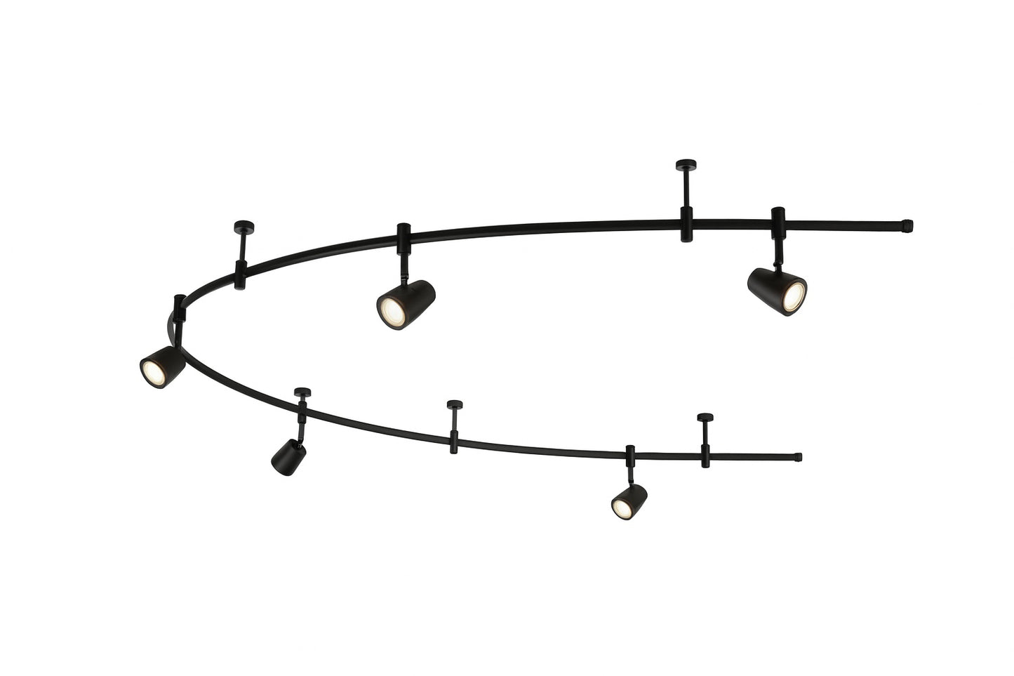 Cresswell Flex Track 8 ft. Bronze LED Ceiling Mounted Hard Wired Track Lighting Kit with Pinhole Head
