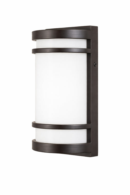 Home Decorators Collection Mullen Oil Rubbed Bronze Hardwired LED Outdoor Wall Light Lantern Sconce with Integrated LED Included