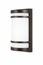 Home Decorators Collection Mullen Oil Rubbed Bronze Hardwired LED Outdoor Wall Light Lantern Sconce with Integrated LED Included
