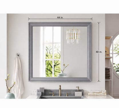 James Martin Vanities Bristol 44” Rectangular Mirror, Silver Gray