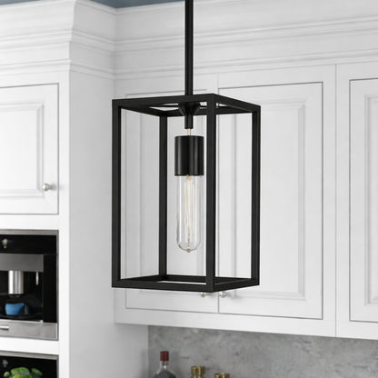 Meyer Cross Cuadro 1 Light Blackened Bronze Pendant Light With No Shade