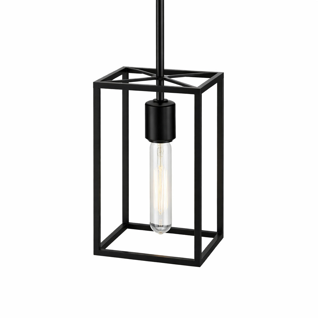 Meyer Cross Cuadro 1 Light Blackened Bronze Pendant Light With No Shade