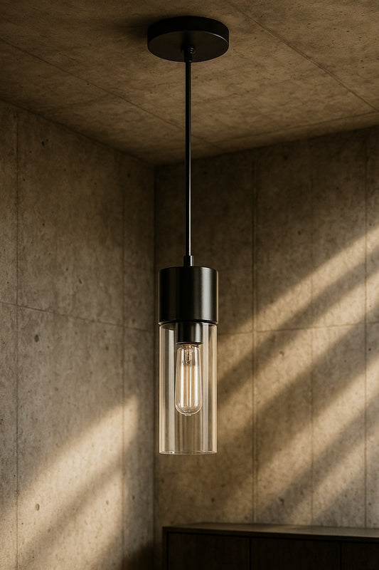Meyer Cross Lance Blackened Bronze Metal and Glass Pendant PD0301/312161160