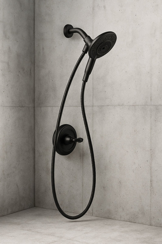 Chamberlain In2ition 2-in-1 Rough-in Valve Included Single-Handle 4-Spray Shower Faucet 1.75 GPM in Matte Black