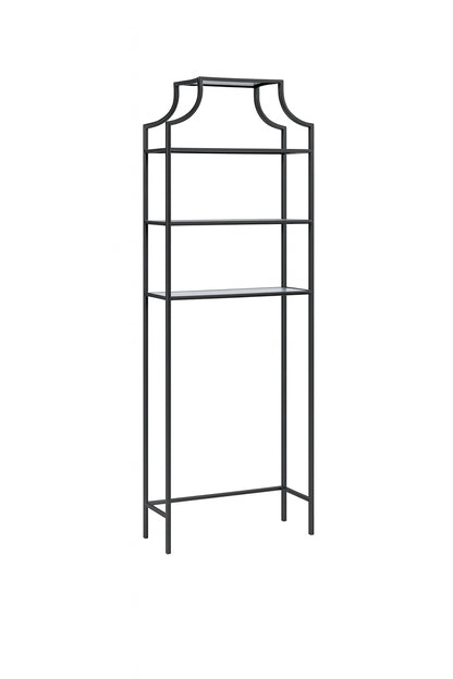 CROSLEY FURNITURE Aimee 27.25 in. W x 73 in. H x 11 in. D Bronze Over-the-Toilet Storage