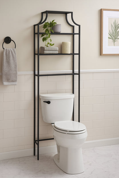 CROSLEY FURNITURE Aimee 27.25 in. W x 73 in. H x 11 in. D Bronze Over-the-Toilet Storage