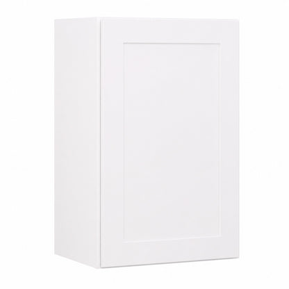 Hampton Bay Shaker 21 in W x 12 in D x 30 in H Assembled Wall Kitchen Cabinet in Satin White