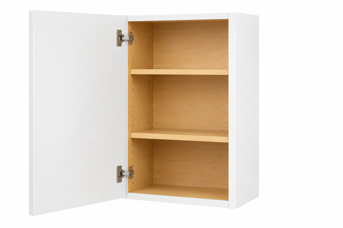Hampton Bay Shaker 21 in W x 12 in D x 30 in H Assembled Wall Kitchen Cabinet in Satin White KW2130 SSW