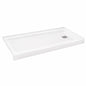 Bootz Industries Aloha ShowerCast 60 in L x 32 in W Alcove Shower Pan Base in White with Square Chrome Right Drain