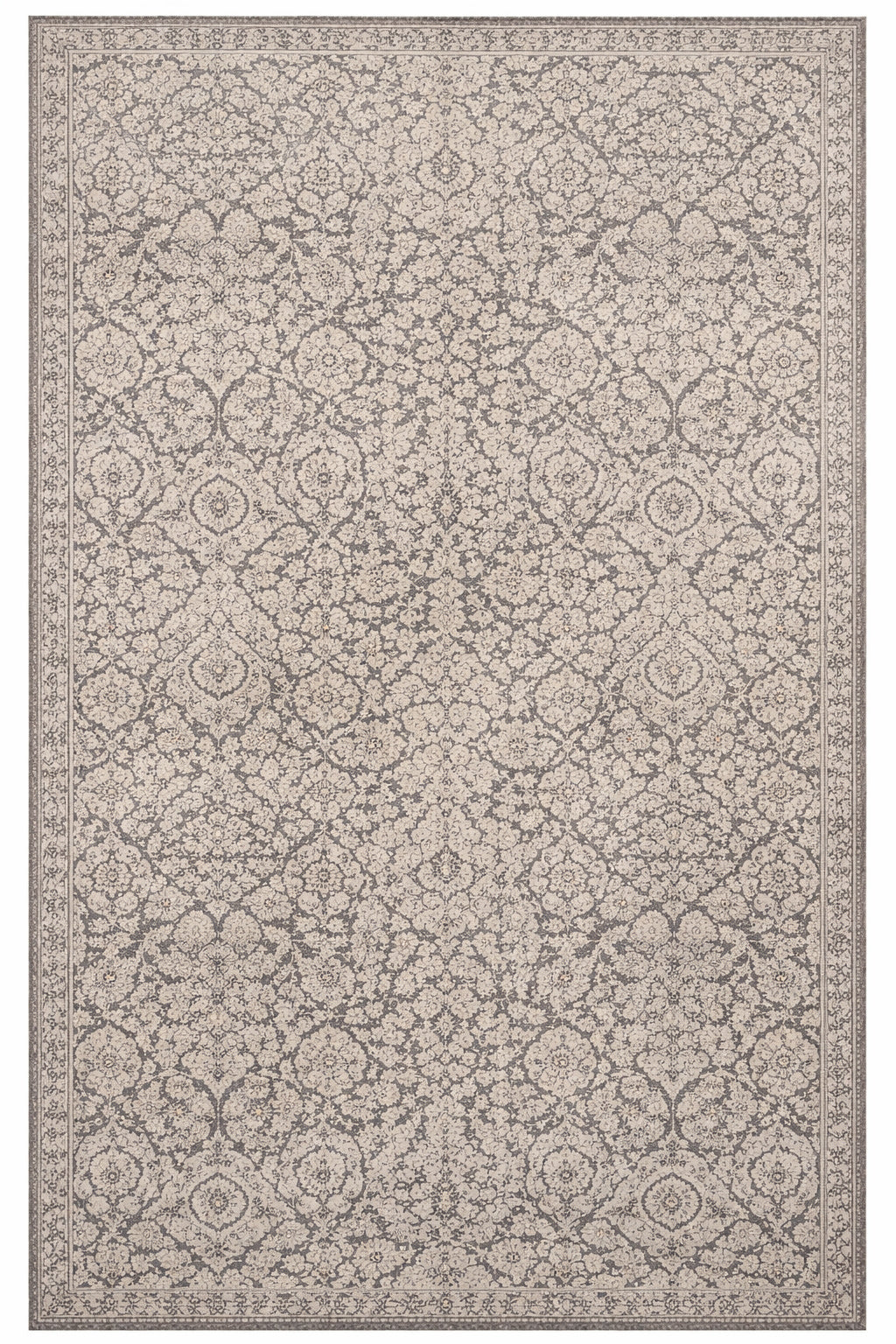 Home Decorators Collection Skyline Gray 5 Ft X 7 Ft Floral Area Rug