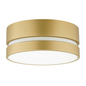 Globe Electric Aurora 2-Light Flush Mount Ceiling Light, Soft Gold, Inner Frosted Shade