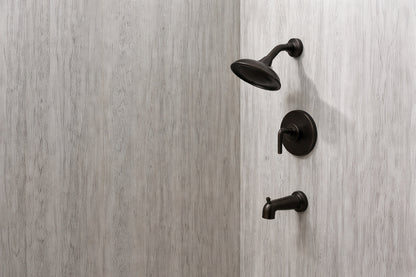 Glacier Bay Oswell Single Handle 1 Spray Tub and Shower Faucet 1 8 GPM in Matte Black Valve Included