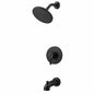 Glacier Bay Oswell Single Handle 1 Spray Tub and Shower Faucet 1 8 GPM in Matte Black Valve Included HD873X 1910H