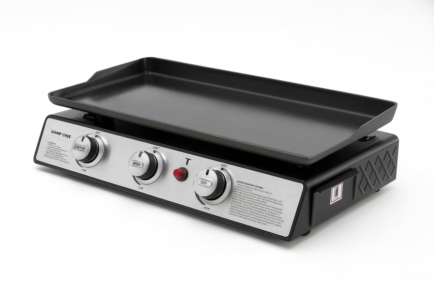 Royal Gourmet 24 in. 3-Burner Portable Table Top Propane Gas Grill Griddle in Black