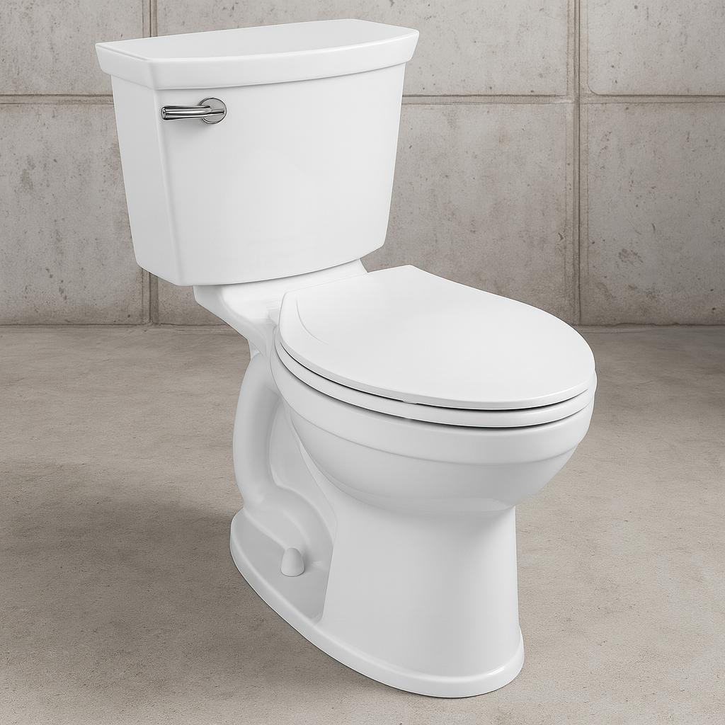 American Standard Champion Two-Piece 1.28 GPF Single Flush Elongated Chair Height Toilet with Slow-Close Seat in White