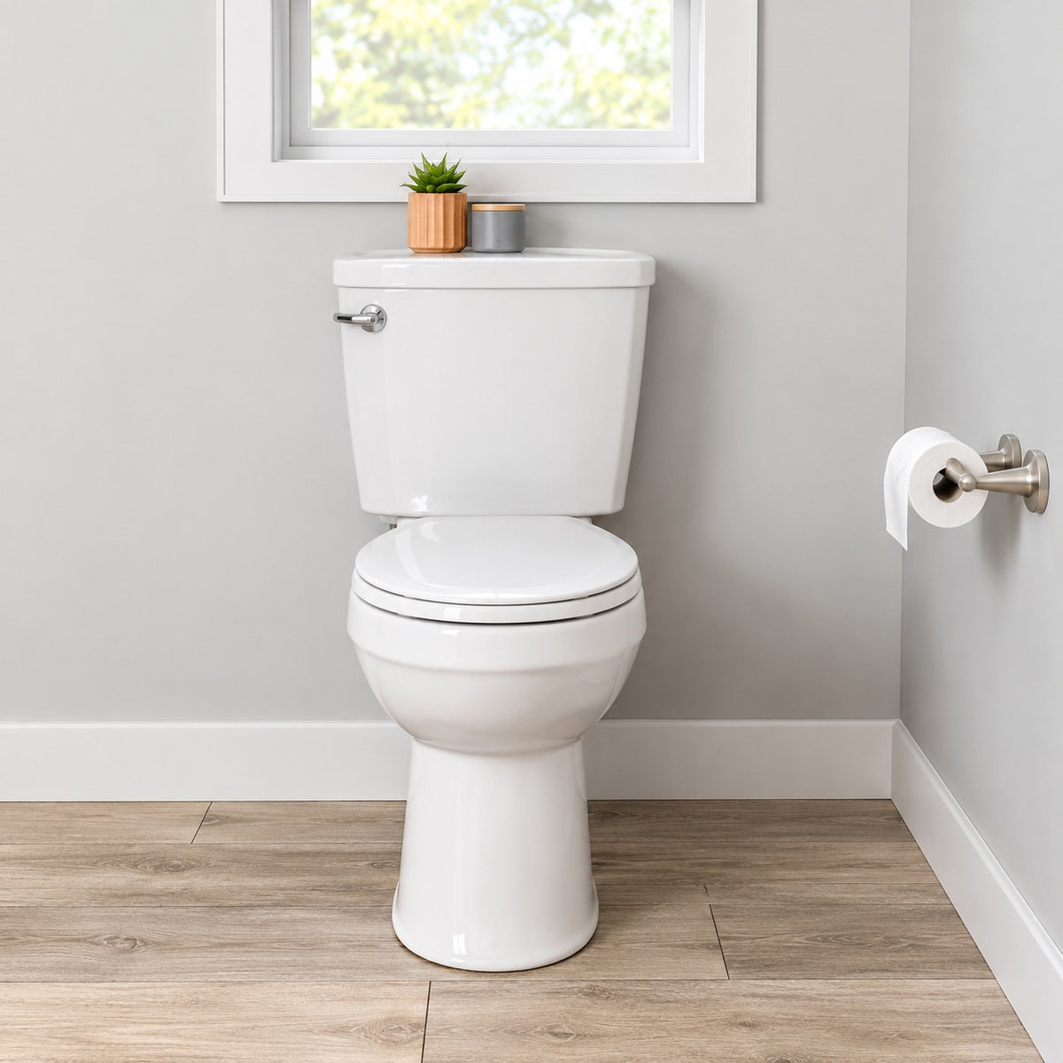 American Standard Champion Two Piece 1 28 GPF Single Flush Elongated Chair Height Toilet with Slow Close Seat in White 747AA107SC 020