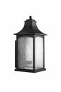 Progress Lighting Maison Collection 1 Light Textured Black Clear Water Seeded Glass Farmhouse Outdoor Extra Large Wall Lantern Light