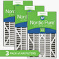 Nordic Pure 16 in x 25 in x 3 in Air Bear Cub Replacement MERV 13 Air Filter 3 Pack