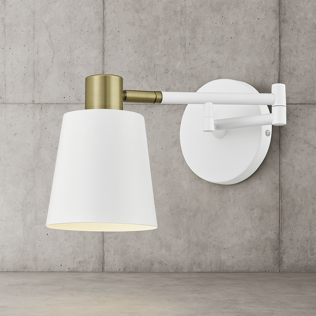 Light Society Alexi Wall Sconce in White LS W306 WH/312567360 812449032180 Light Society