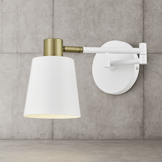 Light Society Alexi Wall Sconce in White LS W306 WH/312567360 812449032180 Light Society