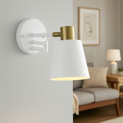Light Society Alexi Wall Sconce in White LS W306 WH/312567360 812449032180 Light Society