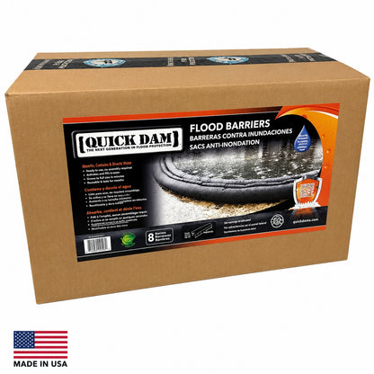 Quick Dam Water Activated 10 ft Flood Barrier 8 Pack