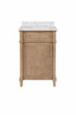Home Decorators Collection Aberdeen 24 in Single Sink Antique Oak Bath Vanity with Carrara Marble Top Assembled Aberdeen