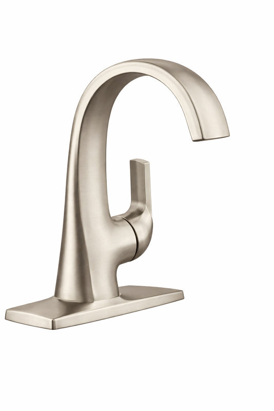 Kohler Cursiva Single Handle Single Hole Bathroom Faucet In Vibrant Brushed Nickel
