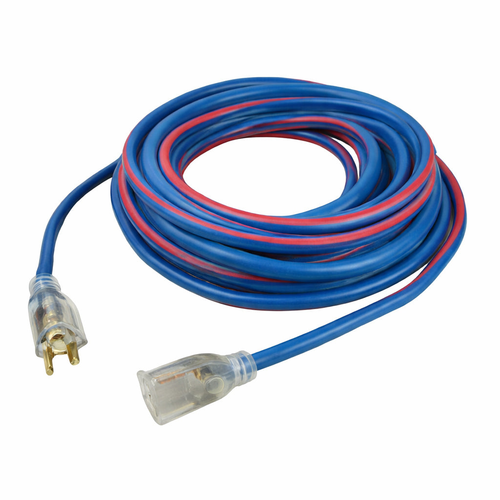 US Wire and Cable Extreme 100 ft 10 3 All Weather Extension Cord with Light Plug