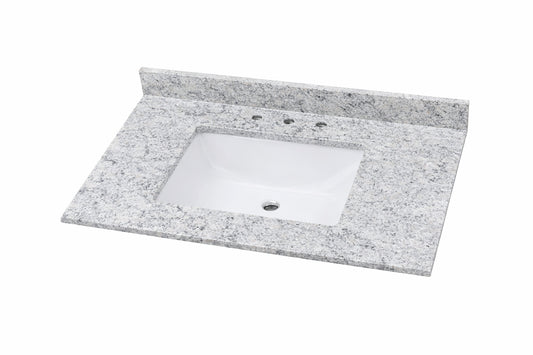 Home Decorators Collection 37 In W X 22 In D Cultured Marble White Rectangular Single Sink Vanity Top In Everest