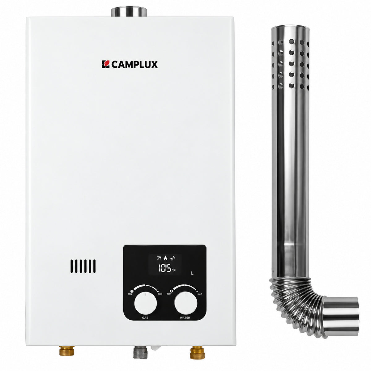 CAMPLUX Instant 2 64 GPM 68 000 BTU Indoor Natural Gas Tankless Water Heater with Vent Pipe CM264 NGN