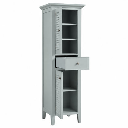 Home Decorators Collection Fallworth 22 in W x 18 in D x 65 in H Green Freestanding Linen Cabinet
