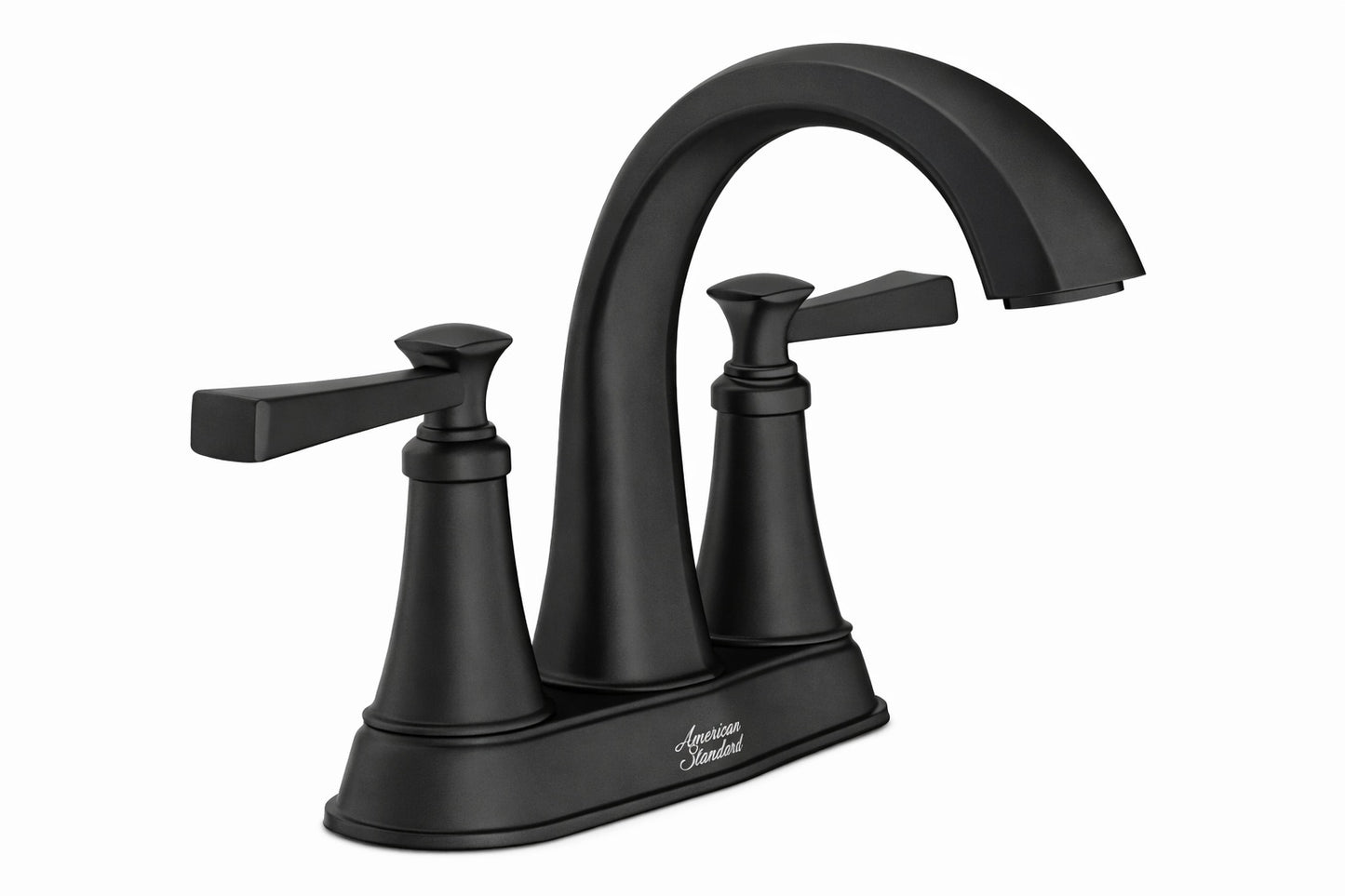 American Standard Rumson 4 in Centerset 2 Handle Bathroom Faucet in Matte Black
