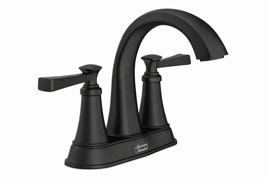 American Standard Rumson 4 in Centerset 2 Handle Bathroom Faucet in Matte Black