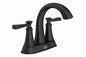 American Standard Rumson 4 in Centerset 2 Handle Bathroom Faucet in Matte Black