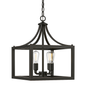 Hampton Bay Boswell Quarter 14 in 3 Light Distressed Black Farmhouse Square Pendant Chandelier for Kitchens 7948HBDBDI/313472799 785247244836 Hampton Bay