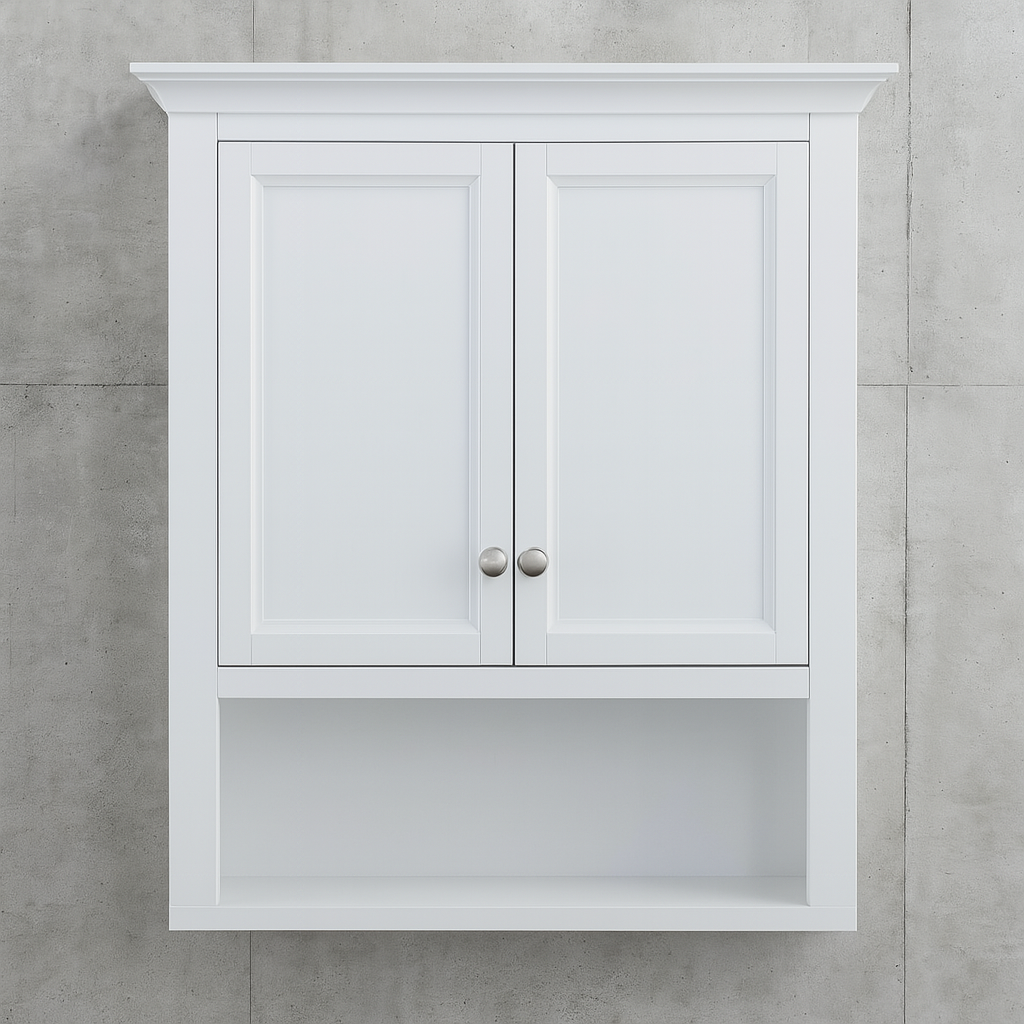 Home Decorators Collection Lamport 26 in W x 8 in D x 32 in H Bathroom Storage Wall Cabinet in White