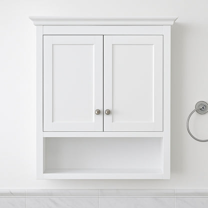 Home Decorators Collection Lamport 26 in W x 8 in D x 32 in H Bathroom Storage Wall Cabinet in White LMWW2632