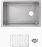 Glacier Bay Tight Radius 27 in Undermount Single Bowl 18 Gauge Stainless Steel Kitchen Sink with Accessories