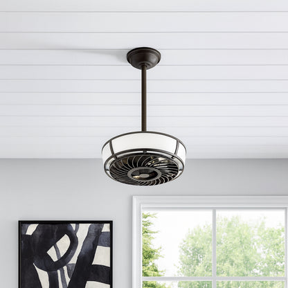 Home Decorators Collection Tuilene 21 in. Integrated LED Espresso Bronze Ceiling Fan with Light and Remote Control