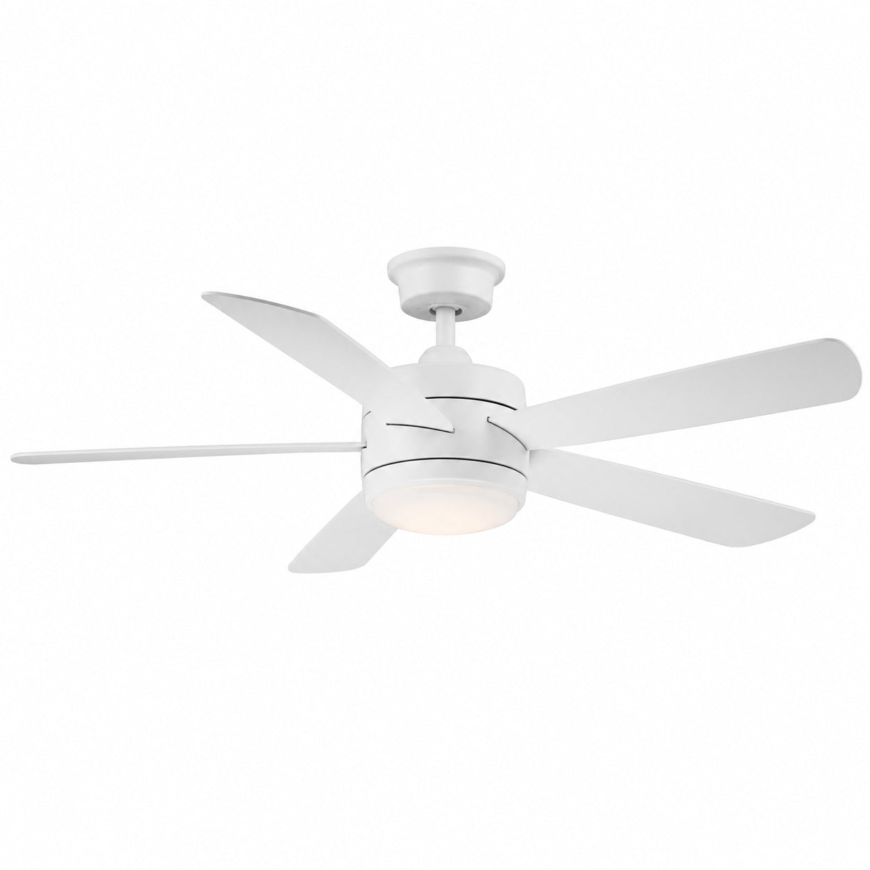 Hampton Bay Averly 52 in Indoor Matte White Ceiling Fan with Adjustable White Integrated LED with Remote Control Included AK18B MWH