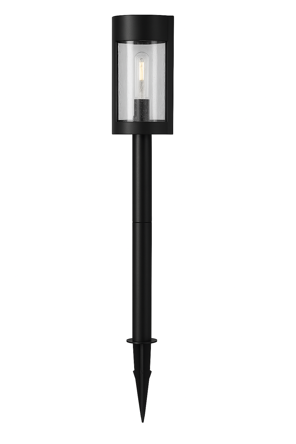 Hampton Bay 15 Lumens Solar Black LED Modern Bollard Path Light Set with Vintage Bulb 12 Pack NXT 2366 V 12p/313232449 842674050000 Hampton Bay