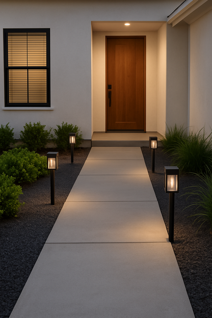 Hampton Bay 15 Lumens Solar Black LED Modern Bollard Path Light Set with Vintage Bulb 12 Pack NXT 2366 V 12p/313232449 842674050000 Hampton Bay