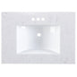 Home Decorators Collection 25 in. W x 22 in. D Cultured Marble White Rectangular Single Sink Vanity Top in Pulsar